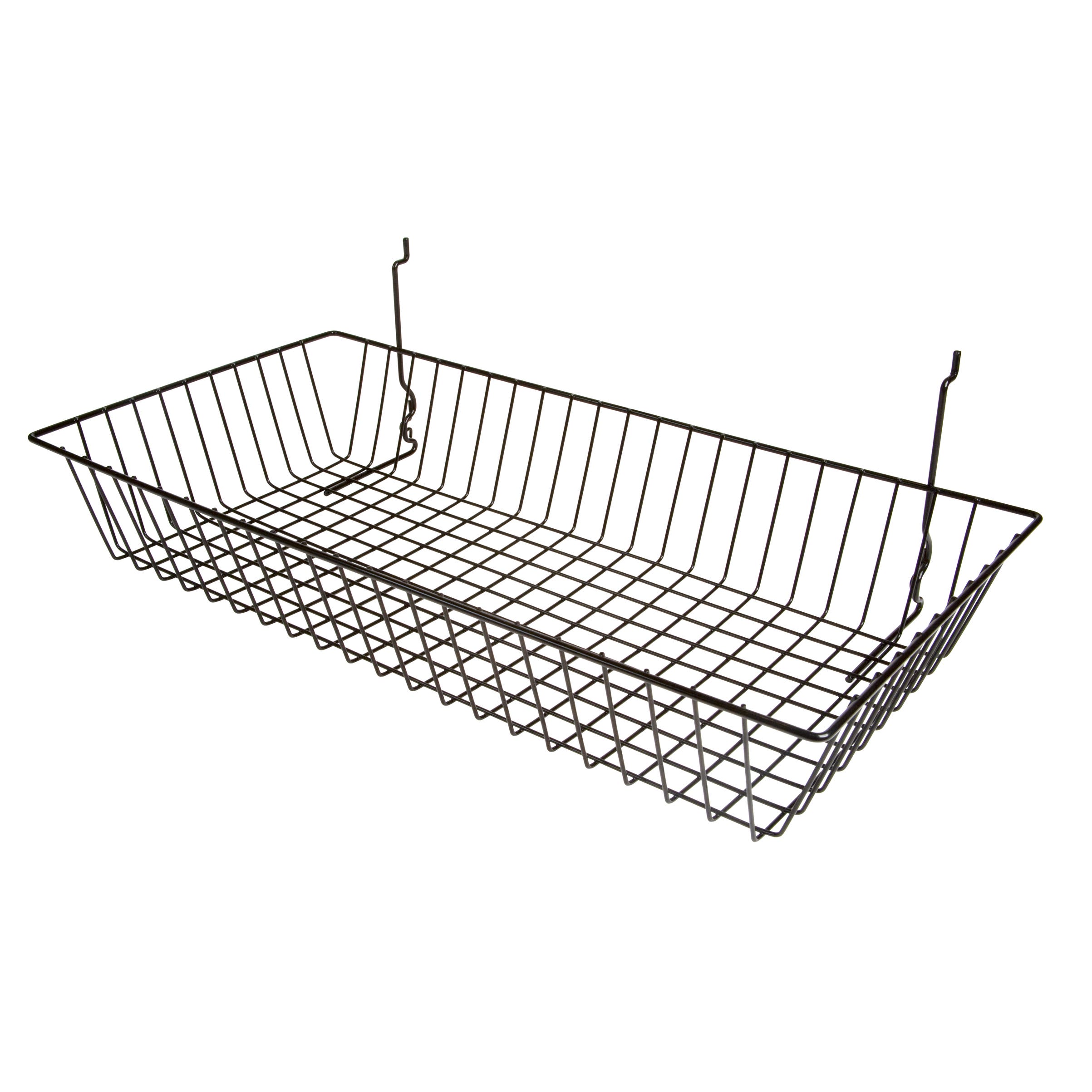 New Retails White Basket fits Slatwall,Grid,Pegboard 12"w x 6"d x 6"h 
