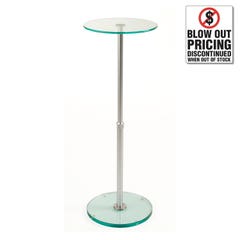 Round Glass Adjustable Display Pedestal